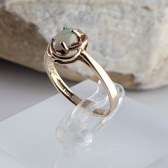 ❤️10k Size 6.25 Precious Solid Yellow Gold Fire Opal Ring! 👌🎁 - Picture 5 of 13